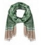 Peach Couture Exclusive Silky Shiny Tribal Paisley Printed Fringe Scarf - Emerald - C1188O98O7G