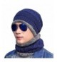 Tongbuy Beanie Hat Scarf Set Skull Cap Winter Fleece Lined Knit Hat Thick For Men/Women - Navy2 - C8186THCZEW