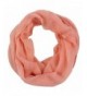 Lina & Lily Plain Color Infinity Loop Scarf Small Size for Spring Fall - Peach - CC11QN3E8WV