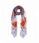 Chic Tulips & Polka Dot Floral Print Scarf - Different Colors Available - Light Gray - CC11G3DLQXP