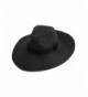 Luxury Divas Woven Straw Wide Brim Panama Style Sun Hat - Black - C612FFTJNIR