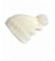 NY GOLDEN FASHION Women Faux Fur Pom Pom Fleece Lined Cable Knitted Slouchy Beanie Hat - Ivory-white - CL1884YNRQQ