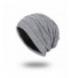 Vicetion Men's Knit Thicken and Fleece Lining Beanie Hat Winter Slouchy Warm Cap - Grey - CX188E82ZAR