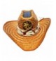 Kool Breeze Solar Hat Female Palm Leaf Cowboy Hat W. Scarf - C311QB10N1F