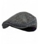 Men's Classic Herringbone Tweed Wool Blend Newsboy Ivy Hat (Large/X-Large- Gray Plaid) - CC12O49SEZ0