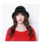 orota Vintage Style bowknot Wool Cloche Bucket Winter Hat for woman - Black - CF127XRKNV5