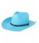 San Diego Hat Company Women's Soft Toyo Paper Cowboy Hat - Turquoise - CD1171D08DP