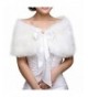 Prom Queen Faux Fur Wrap Shawl Shrug Bolero Cape Lady Gift Jacket coat shawls - Ivory - C512O4PP4DJ