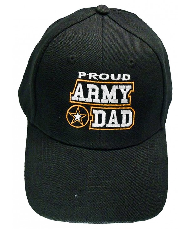Proud Army Dad Baseball Cap Black U.S. Army Star Hat Father - CY11AN8BOY1