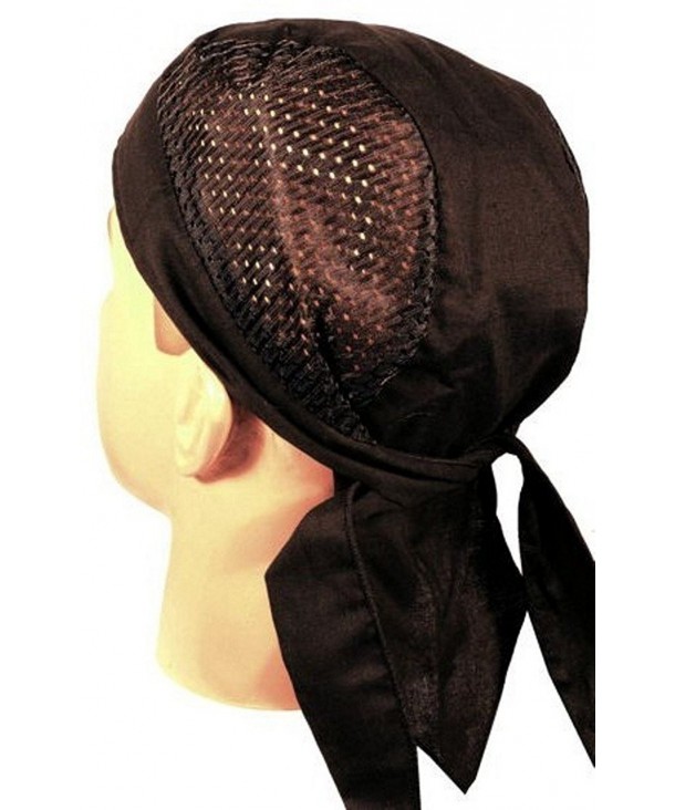 Skull Cap Biker Caps Headwraps Doo Rags - Air Flow/Black - C112ELHLU2V