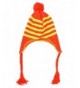 Simplicity Trapper Ski Hand Knit Sherpa Winter Warmer Hat Caps Ear Flaps - Orange/Yellow - CB11IOJXCI3