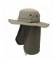 Home Prefer Unisex Quick Drying UV Protection Outdoor Sun Hat With Flap Neck Cover - Smoky Gray - CL12HFJJV2X