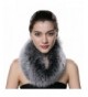 URSFUR Women's Winter Warm Neck Fur Scarf Real Fox Collar Fur Cowl Multicolor - Gray - CN12NUMJM3M