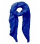 Peach Couture Solid Colorful Soft Crinkled Lightweight Versatile Wrap Scarf - Royal Blue - CZ11PT0IOK1
