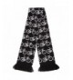 FLOSO Unisex Bicycle Pattern Knitted Winter Scarf With Fringe - Black/White - CO120FVNCUP