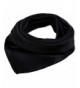 Women Satin Square Scarf Wrap Silk Feel Solid Color Hair Scarf Accessory 23" - Black - CO186L75HKM