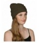 Black Thick Slouchy Knit Oversized Beanie Cap Hat-One Size-Olive - CI11P214UPP