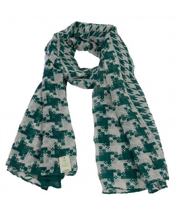 Herebuy - Fashion Plaid Print Scarf Lightweight Scarves for Winter - Green - CF11Q3E06KN