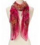 Women's Super soft Lightweight Abstract Sheer Silk Scarf - Hot Pink Floral - CM11LHF08W9