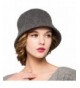 Maitose Women's Simple Wool Felt Bucket Hat - Gray - CN1293EA991