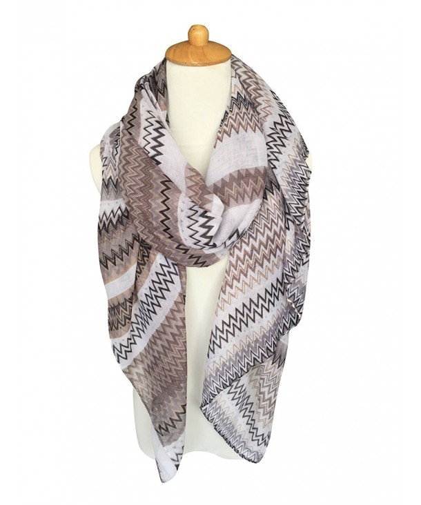 GERINLY Women's Scarves: Gorgeous Geo Print Oblong Wrap Scarf - Brown - CH126EN24HP