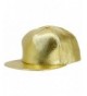 Jescakoo Cool PU Leather Snackback Cap Flat Brim Hip-hop Hat Snake Skin - Gold - CX121TRJXA1