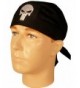 Specialty Skull Cap - Biker Caps Skull Punisher Patch on Black Headwraps - C012ELHNSIF