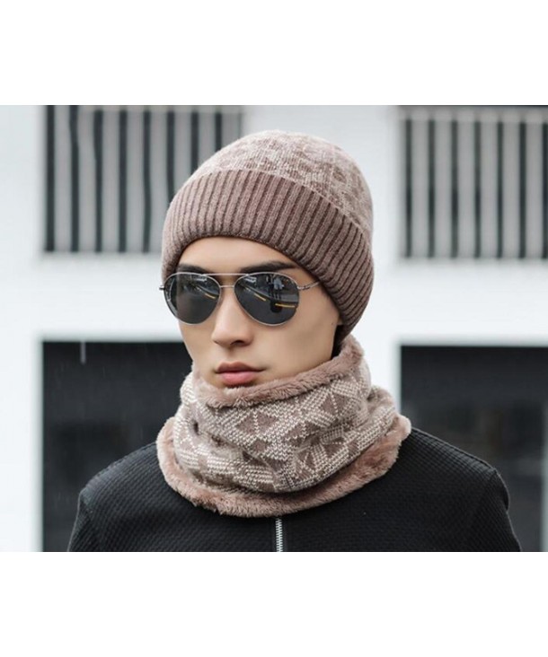 XUEXIN Men's headdress cap winter plus cashmere thicker windproof warmth young people knitted woolen hat - D - D - C8188AYRUQ2