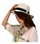 SYTX Women Holiday Travel Wide Beach Sun Straw Hat Cap - 1 - CU17Y0R4XR6
