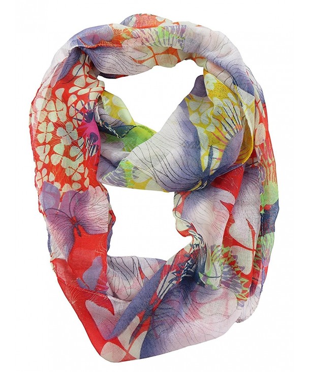 vintage floral infinity scarf Eternity scarf - C012NH75JBF