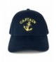 CAPTAIN ANCHOR Embroidered Deluxe 100% Cotton Cap - Navy - CE126FYTKGV