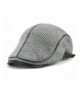 Men's newsboy duckbill IVY Flat Cap Scally Warm Knitted Hat - Grey - CM18935C887