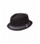 New Peter Grimm Ashton Cotton Pork Pie Stingy Brim Diamond Top Fedora Hat L/XL - C911KVFUIOT