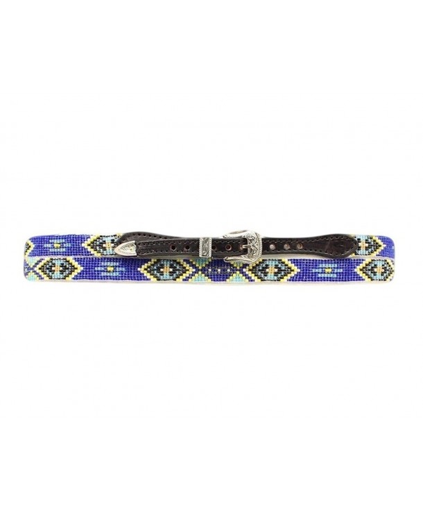 M F Foot and Headwear Mens MF Royal Blue Beaded Aztec Design Hat Band - CY11IEFM891