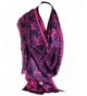 Indian Elephant Print Warm Fleece Cashmere Blend Wrap Shawl Scarf Stole Head Hijab - Navy Blue & Pink - 9000770846