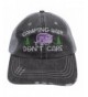 Purple Camping Hair Don't Care Women Embroidered Trucker Style Cap Hat - CG182829IYL