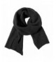 Women And Mens Winter Thick Cable Knit Wrap Chunky Long Warm Scarf - Black 1 - CN188IQX8D3