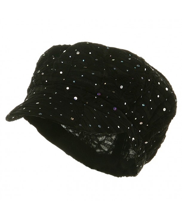 Glitter Newsboy Cap-Black - CQ111GHWUF1