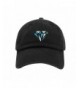 Diamond Dad Hat Cotton Baseball Cap Polo Style Low Profile 12 Colors - Black - CE1865XCH45