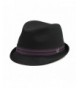 Unisex Soft Cotton Fedora Hat - Black - CZ116IF5JKJ