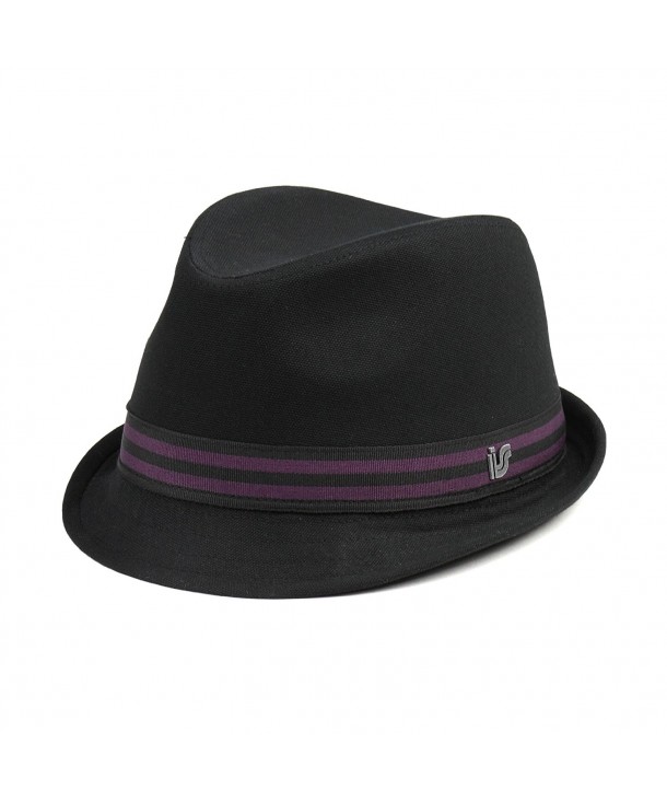 Unisex Soft Cotton Fedora Hat - Black - CZ116IF5JKJ