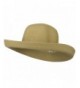UPF 50+ Cotton Paper Braid Large Kettle Brim Hat - Tan - CQ116MT0YZV