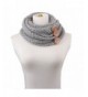 Xife Women's Pashmina Blend Chunky Ribbed Knit Button Winter Infinity Circle Scarf Cowl - Gray - CZ1294DA2CP