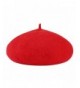 Urban CoCo Women's Solid French Style Beret Wool Blend Beanie Hat - 2 Red - C0186W4Y6IK