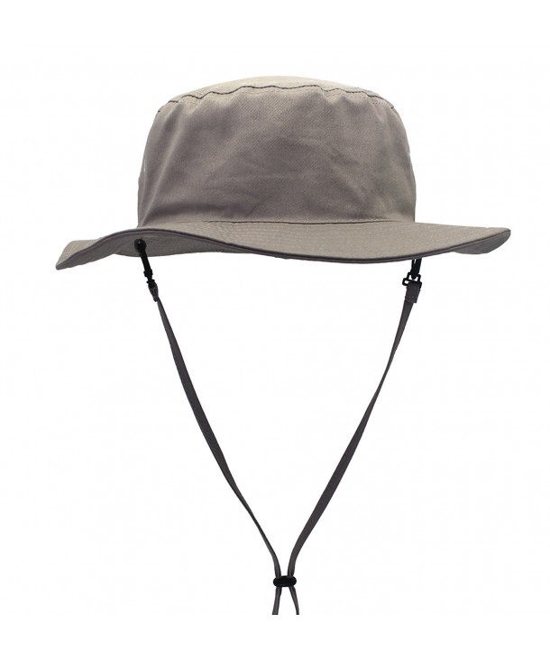 Connectyle Mens Daily Cotton Sun Hat Medium Brim Bucket Fishing Hats Hiking Hat - Light Grey - CO183EXC9ZQ