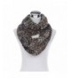 Super Soft Winter Multi Color Knit Infinity Loop Circle Scarf - Diff Colors - Black/Brown - CY11PIBN4JH