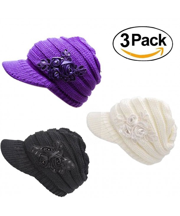 Fashion Hat Women's Cable Knit Visor Hat - C8187R47LA3