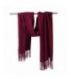 CUDDLE DREAMS Cashmere Wool Scarf Wrap with Fringe (FINAL CLEARANCE SALE) - Burgundy. - CP187RCC232
