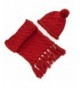 Noble Mount Womens Metro Winter Scarf and Hat Set - Red - C8121PNRXU7