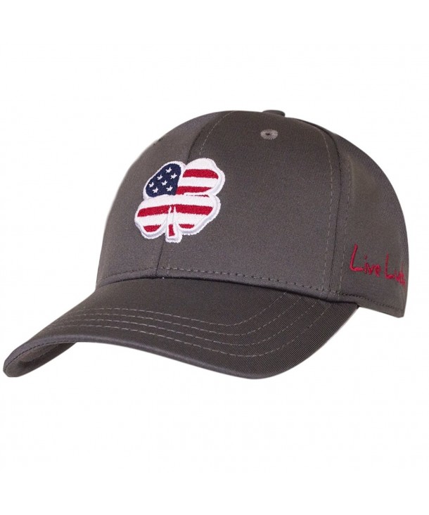 Black Clover Brand Premium Clover USA Luck 4 Grey L/XL Flexfit Hat - CB12CX3MTPH